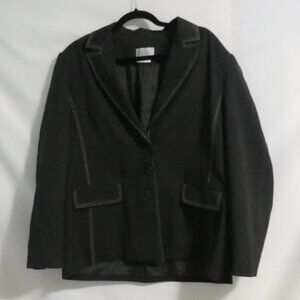 JONES NEW YORK ESSENTIALS | size 16 | Made In Canada | Charcoal Blazer / Jacket